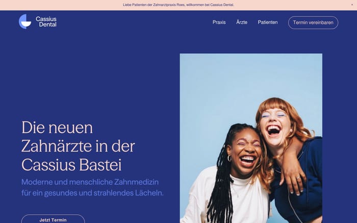 Cassius Dental website preview