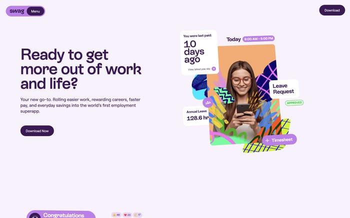 Swag website preview