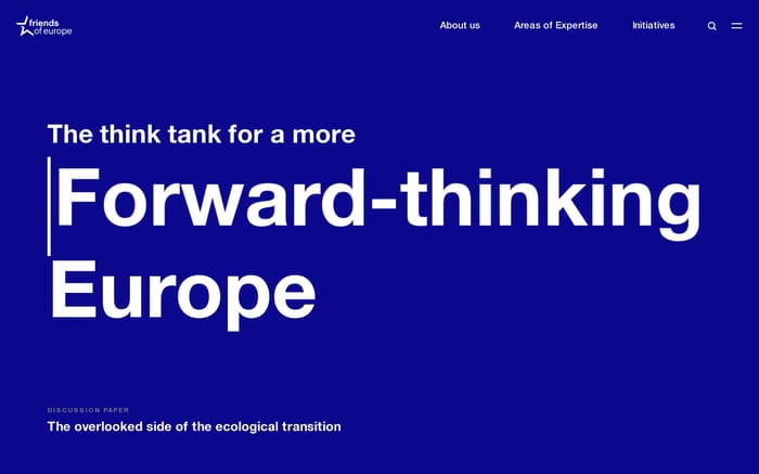 Homepage - Friends of Europe website preview