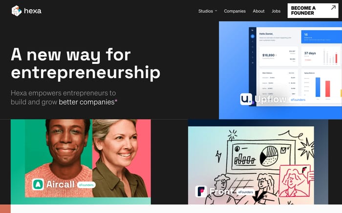 Hexa website preview