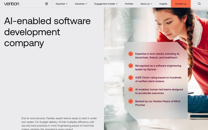 Vention website preview