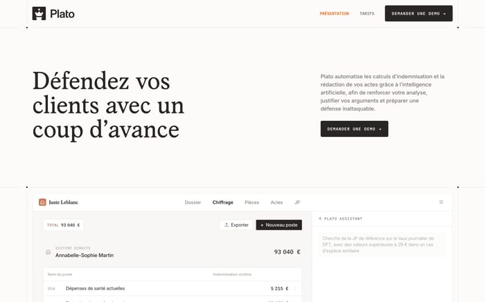 Plato website preview
