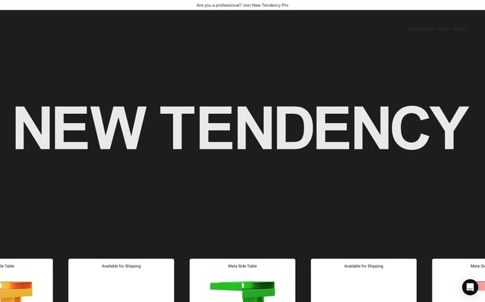 New tendency website preview
