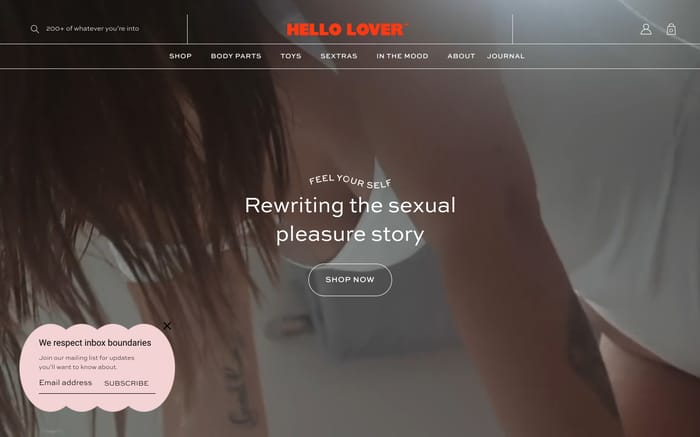 Hello Lover website preview
