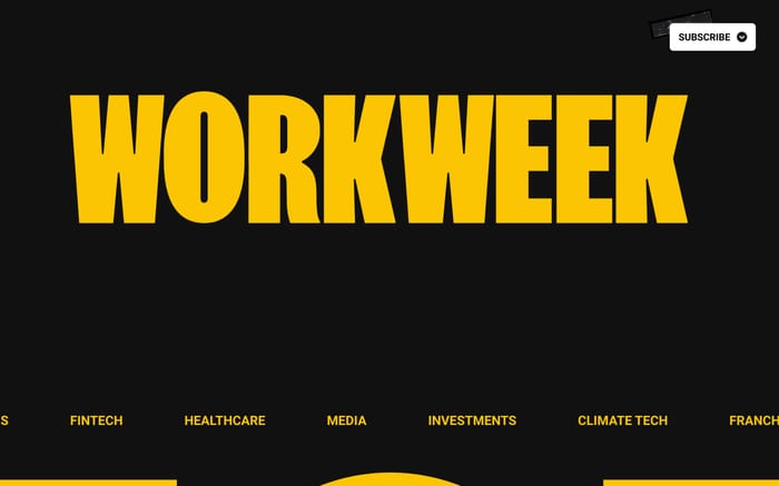 Workweek website preview