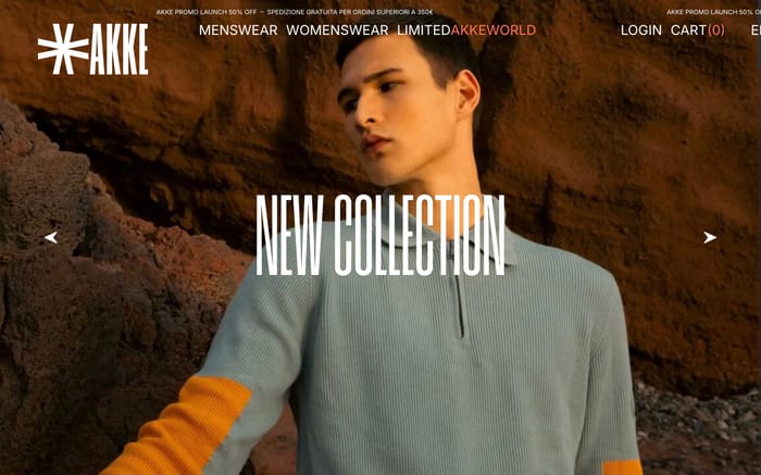 Akke Knitwear website preview