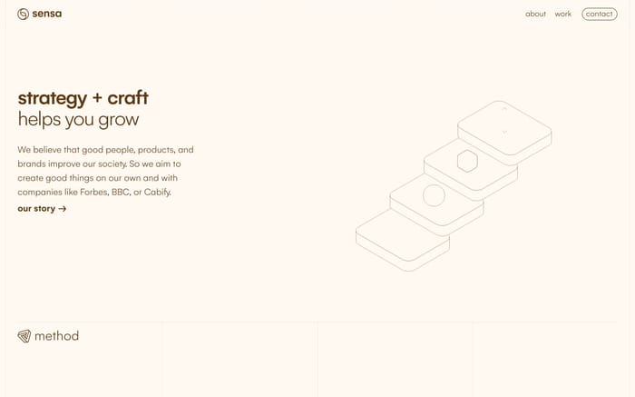 Sensa website preview