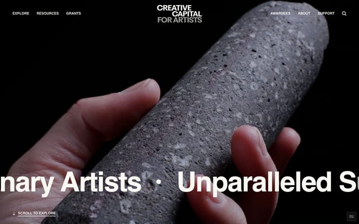 Creative Capital website preview