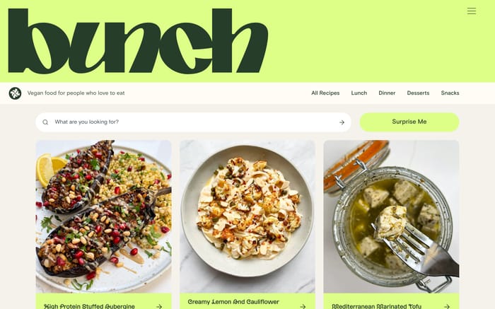 Bunch website preview