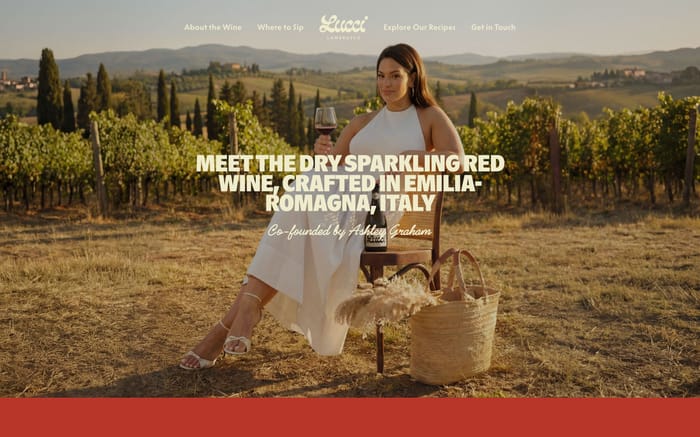 Lucci Lambrusco website preview