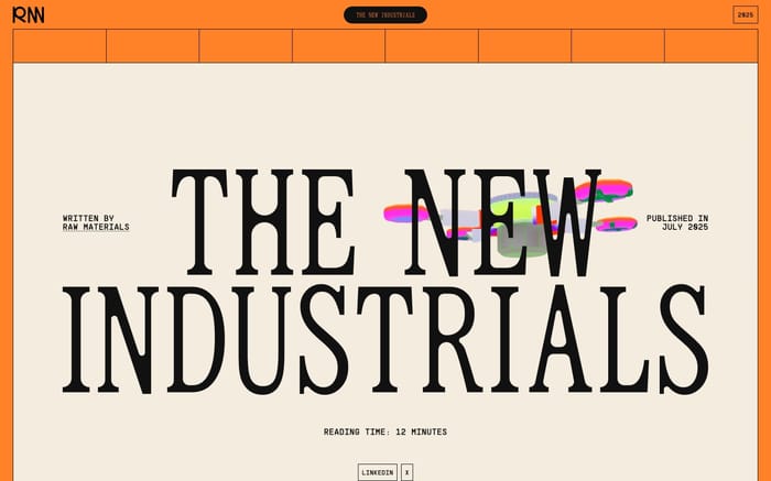The New Industrials website preview
