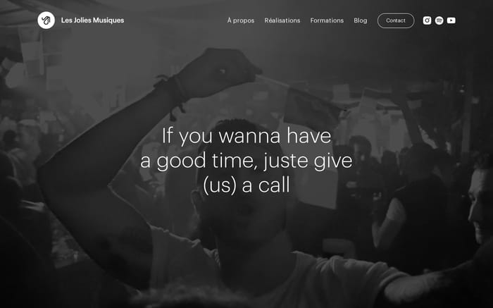 Les jolies musiques website preview