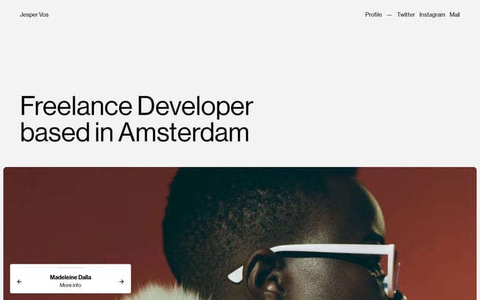 Jesper Vos website preview