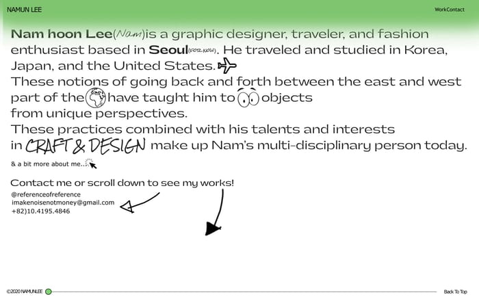 Nam hoon lee website preview