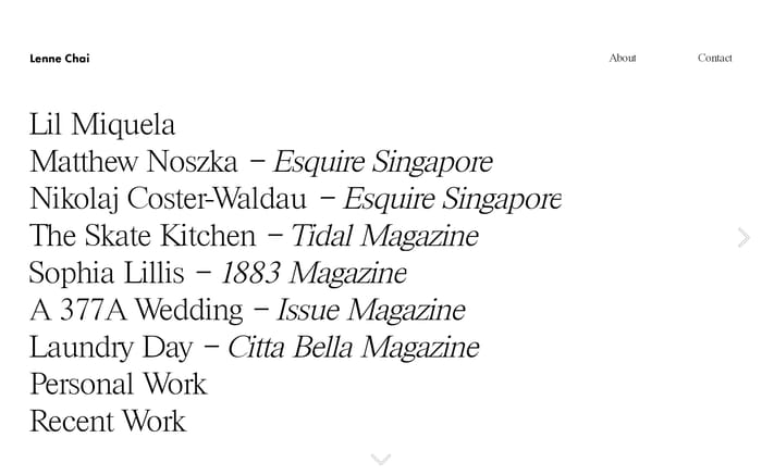 Lenne Chai website preview