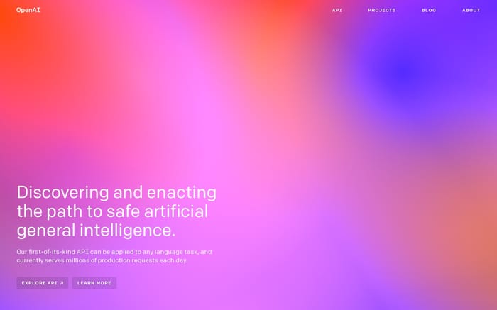 OpenAI website preview