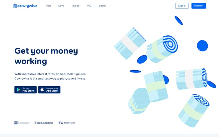 Cowrywise website preview