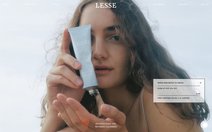 Less website preview