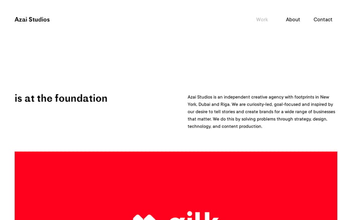 Azai Studios - A digital agency located in NYC, Riga, Dubai website preview