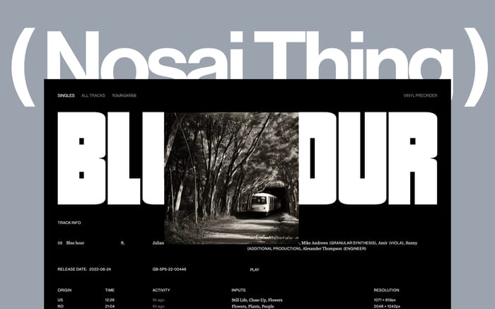 Nosaj Thing website preview