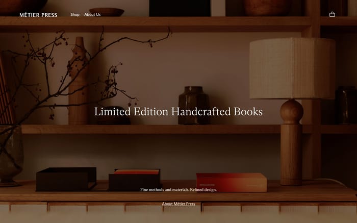 Metier Press website preview