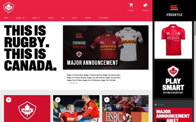 Rugby website preview