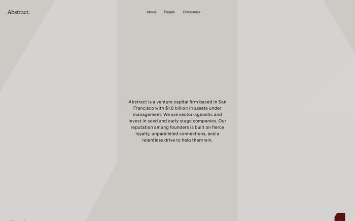 Abstract VC website preview