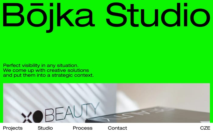 Bōjka Studio website preview