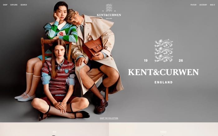 Kent and Curwen website preview