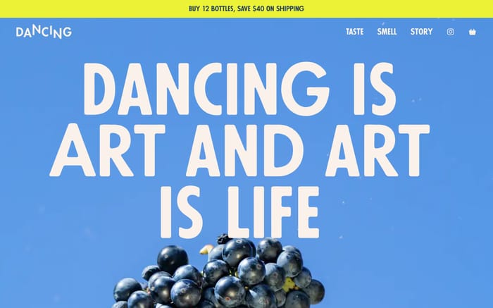 Dancing website preview