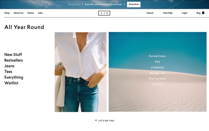 AYR - All Year Round. All Yours. website preview