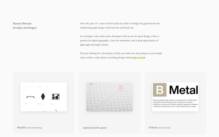 Manuel Moreale website preview