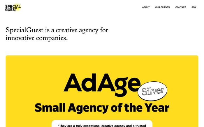 Specialguest website preview
