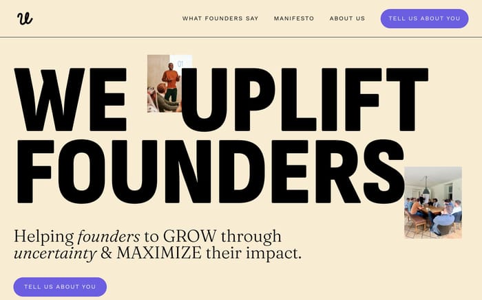 Uplift Founders website preview