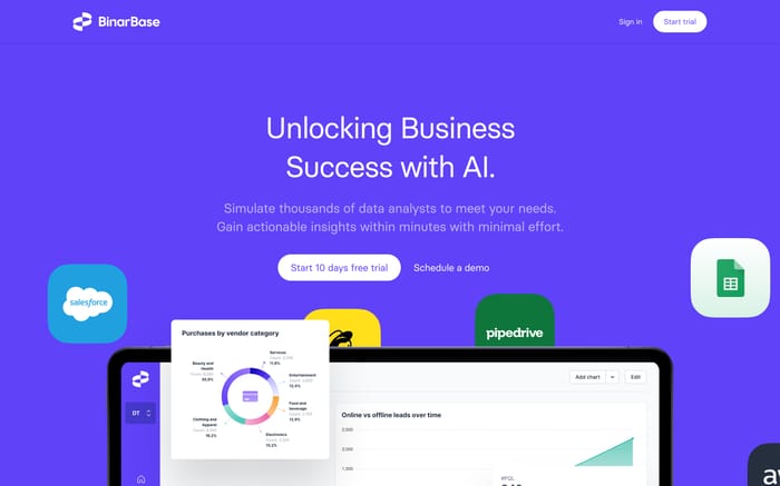 BinarBase website preview