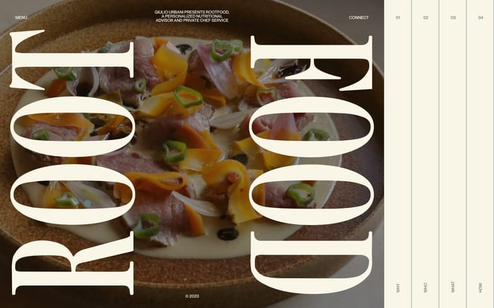 Root Food website preview