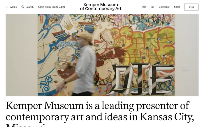 Kemper Museum of Contemporary Art website preview