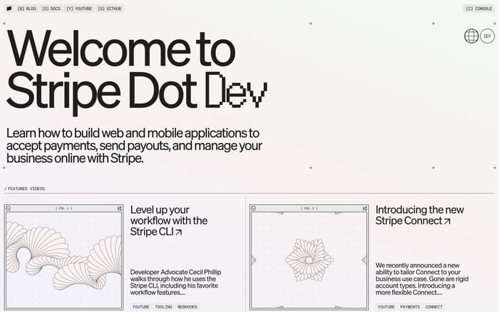 Stripe Dot Dev website preview
