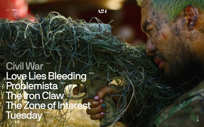 A24 website preview