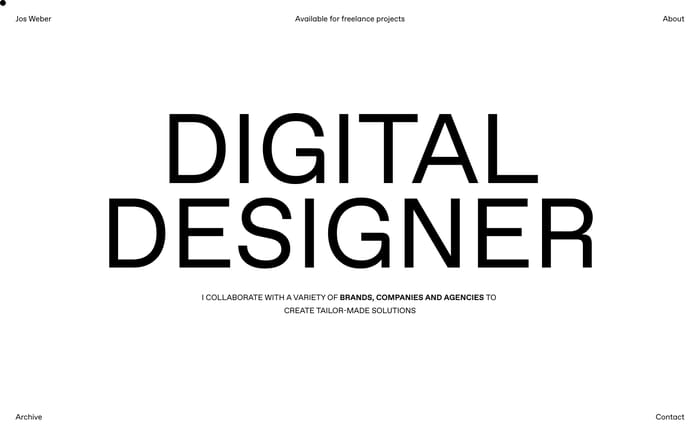Jos Weber website preview