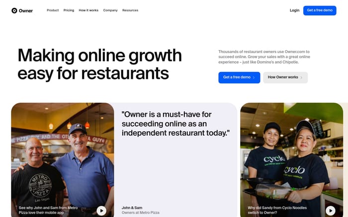 Owner website preview