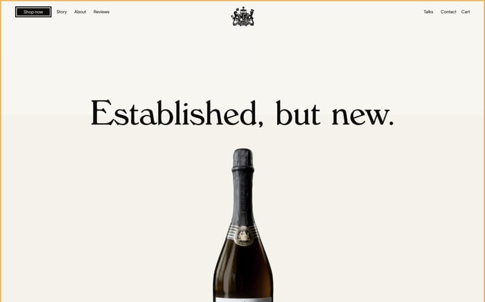 Established Sparkling Tea website preview