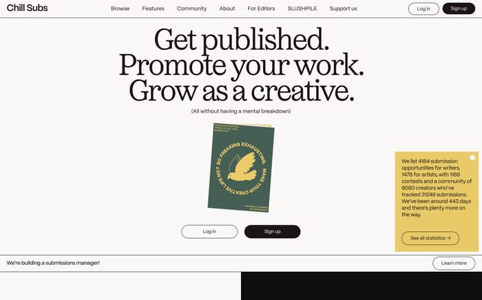 Chill Subs website preview
