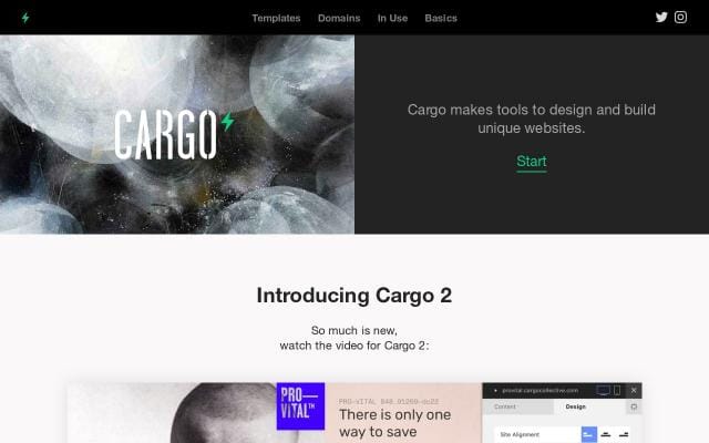 Cargocollective website preview