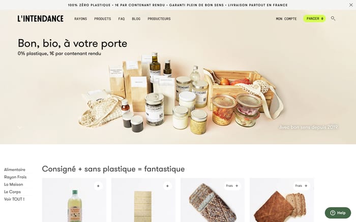 L'intendance website preview