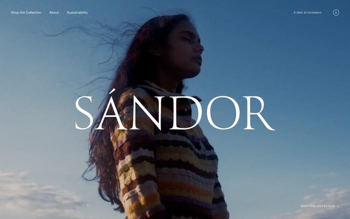 Sándor Earth website preview