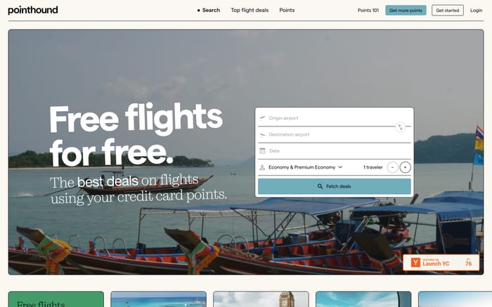 Pointhound website preview