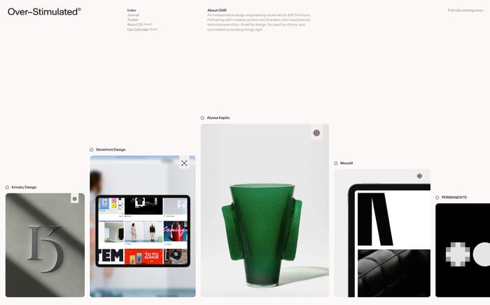 Over-Stimulated website preview