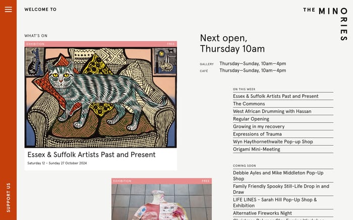 The Minories website preview