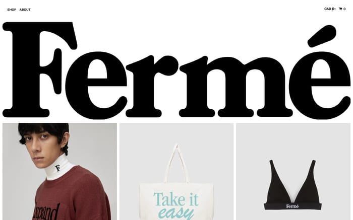 Fermé website preview